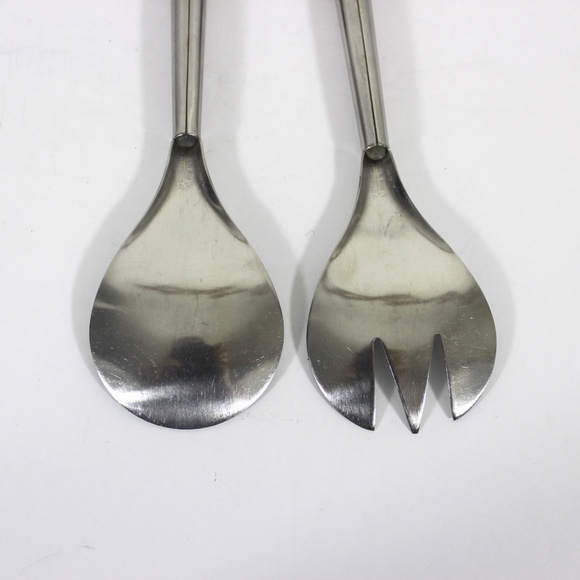 1960s Stelton Danish Modern Rosewood and Stainless Salad Servers- a Pair - Picture 6 of 9